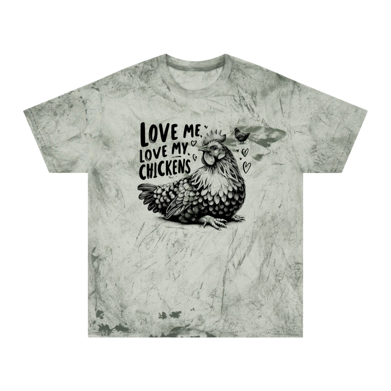 Love Me Love My Chickens Graphic Unisex Color Blast T-Shirt