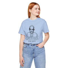 Pope Francis Tribute Tee - Faith, Service, Humility, 1936-2025