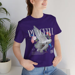 Peaceful Flowers With Dove Unisex Tee