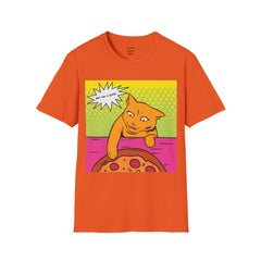 GET ME A PIZZA Cat Pop Art Unisex Softstyle T Shirt  For the Feline or Pizza Lover in all of us.