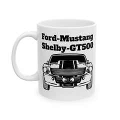 Ford Mustang Shelby GT500 Ceramic Mug - Classic Car Lovers Gift - 11oz & 15oz Sizes