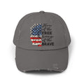 Land Of The Free, Home Of The Brave  - Unisex Distressed Cap