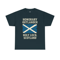 Honorary Outlander Heavy Cotton Tee, Holy Loch Scotland Shirt, Outlander Fan Gift, Casual Tee, Travel Souvenir, Unisex T-Shirt