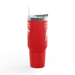 Funny Dinosaur Punctuation Saves Lives Insulated Travel Mug