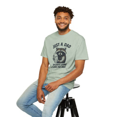 Just a Dad Raccoon T-Shirt | Garment-Dyed Tee for Father’s Day, Dad Gift, Animal Lover Shirt, Funny Dad Apparel, Gift for New Dads