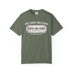My SSN Became Razor Blades Graphic Vintage Submarine Veteran Tee