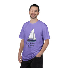 Hempstead Bay Sailing Club Graphic T-Shirt — "Real Sailors Fly Scots" Nautical Tee