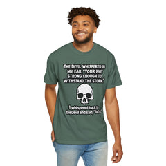 Funny Grammar Police - 'The Devil Whispered...' Skull Resilience Graphic Tee