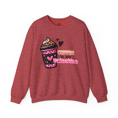 Woman's Coffee Is My Valentine - Unisex Heavy Blend™ Crewneck Sweatshirt