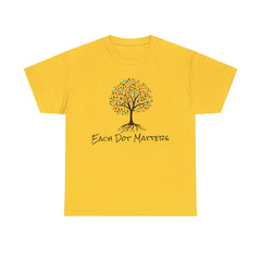 EACH DOT MATTERS Tree Unisex Heavy Cotton Tee / International Dot Day / Happy Dot Day / Teachers / Children / Elementary School