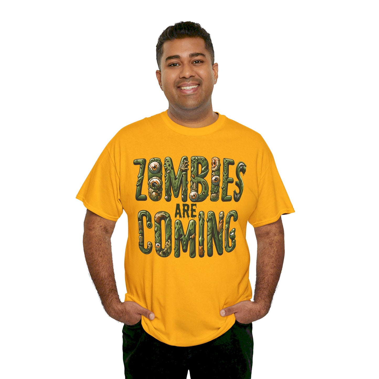 ZOMBIES ARE COMING! Graphic Unisex Heavy Cotton Tee