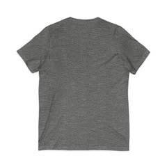 Forest Maiden V-Neck Tee — Woman with Dog & Nature Illustration