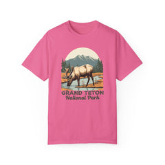 Grand Teton National Park Graphic, Comfort Colors Soft Relaxed Fit Unisex Garment-Dyed T-shirt