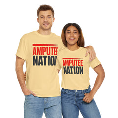 Amputee Nation Unisex Heavy Cotton Tee, Support Shirt, Gift for Amputees, Awareness Apparel, Casual Comfort Wear