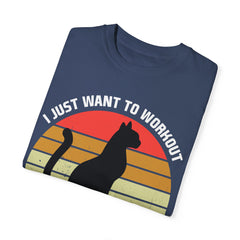 Workout & Cat Lover Unisex T-Shirt - I Just Want to Workout and Hang with My Cat
