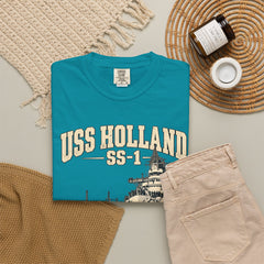 USS Holland SS-1 Submarine Vintage Graphic T-Shirt — Navy History Tee