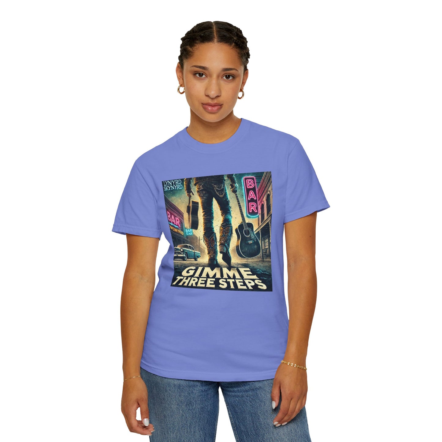 Music Lynyrd Skynyrd Inspired Gimme Three Steps AI Graphic - Unisex Comfort Colors Shirt