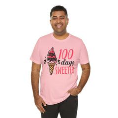 100 Days of School Unisex Tee | Elementary School, Ice Cream, Teacher Apparel