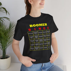 FUNNY BOOMER BINGO - Unisex Jersey Short Sleeve Tee