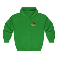 Personalized with your dogs image Zip Hoodie — "My Therapist Has a Wet Nose" Graphic