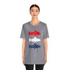 Patriotic Trout T-Shirt — Red White & Blue Fish Tee