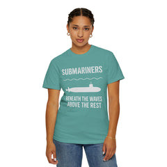Submariners T‑Shirt — “Beneath the Waves Above the Rest” Navy Crew Tee
