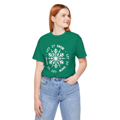 Let It Snow Snowflake T-Shirt — Christmas Winter Tee