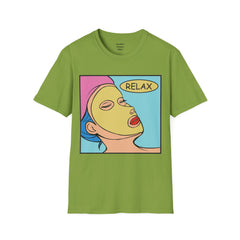 RELAX Pop Art Woman getting a SPA treatment Unisex Softstyle T Shirt  Must have T Shirt if going to the Beauty Palor or Spa
