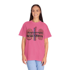 Nephrologist Bean Queen, Graphic Unisex Garment-Dyed T-shirt