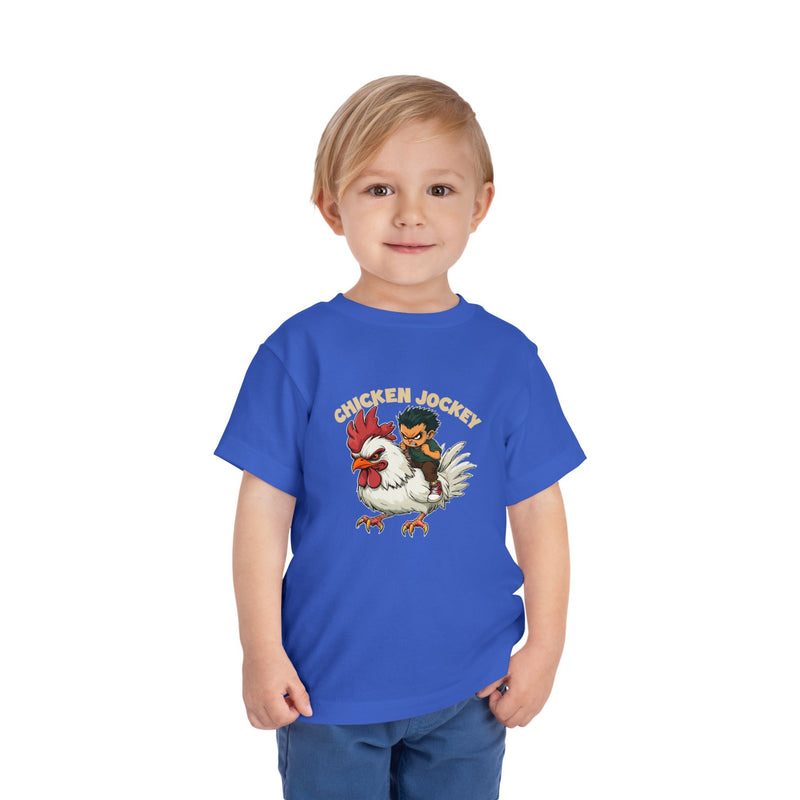 Toddler Chicken Jockey Tee - Fun Minecraft Animal T-Shirt for Kids