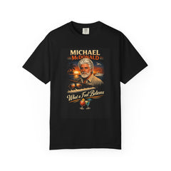 Vintage Tropical Singer Portrait T-Shirt — "What a Fool Believes" Graphic