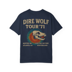 Retro Band Tour Unisex Comfort Colors T-Shirt - Dire Wolf '71