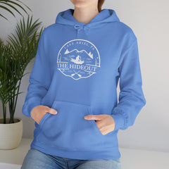 The Hideout Adventure Hoodie – Lake Ariel, PA Mountain Graphic Hooded Sweatshirt