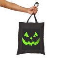 Halloween tote bag, spooky graphics bag, cotton canvas bag, Halloween gift, trick or treat bag, Halloween accessory. ghostly graphics bag