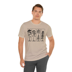 Nature-Inspired Unisex Jersey Tee, Tree Graphic T-Shirt, Eco-Friendly Fashion, Gift for Nature Lovers, Casual Wear, Outdoor Adventure