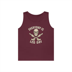 Fitness Tank Top - Skull Leg Amputee Gym Workout Shirt