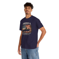 America 250th Submarine 125th Flag T-Shirt — Vintage USA Military Tee