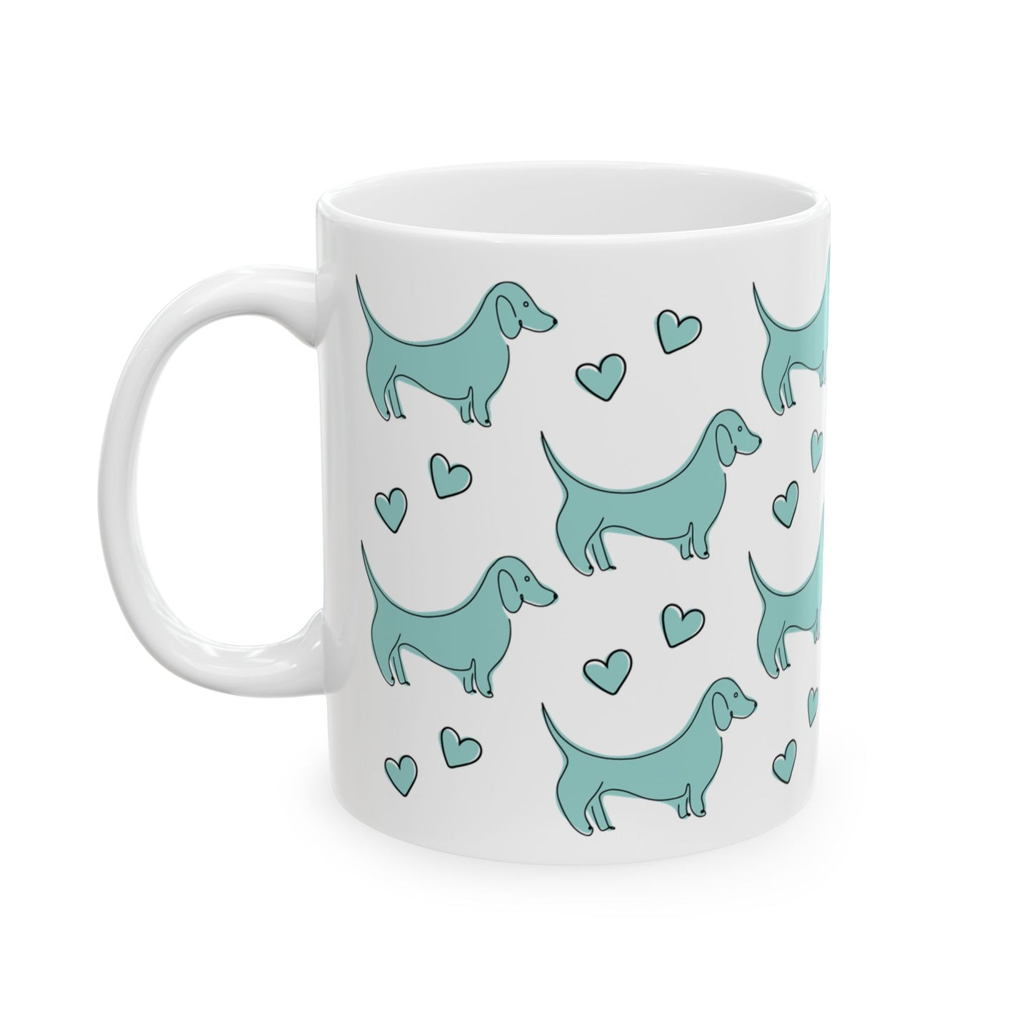 Dachshund Ceramic Mug, (11oz, 15oz)