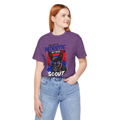 Personalized With Your Dogs Image and Name Patriotic Unisex Jersey Short Sleeve Tee