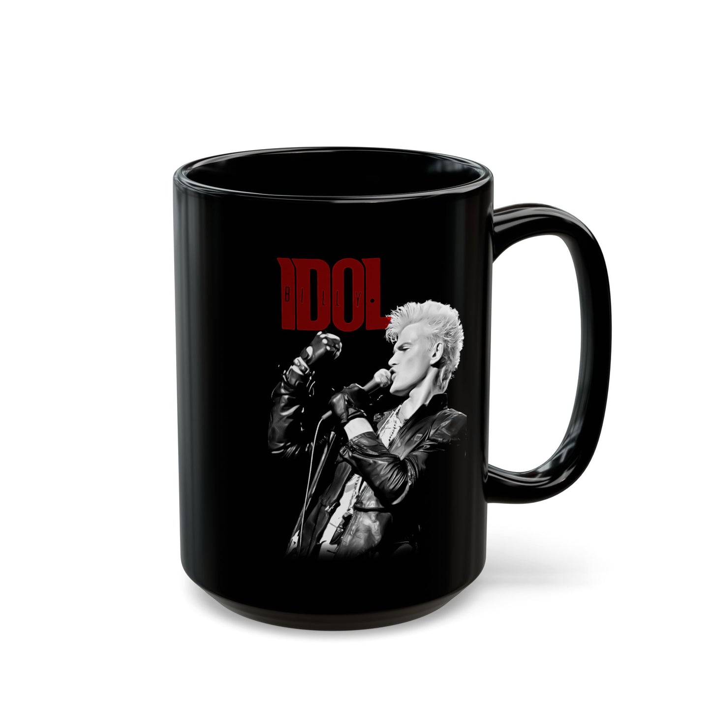 Billy Idol Graphic - Black Mug (11oz, 15oz)