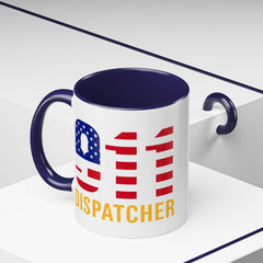 Vintage 911 Dispatcher Patriotic Coffee Mug, 11oz, 15oz
