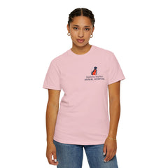 Front Logo Back Graphic Baldwin Harbor Animal Hospital "Who Let the Dogs Out?" Graphic Tee