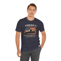 America 250th Submarine 125th Flag T-Shirt — Vintage USA Military Tee
