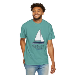 Hempstead Bay Sailing Club Graphic T-Shirt — "Real Sailors Fly Scots" Nautical Tee