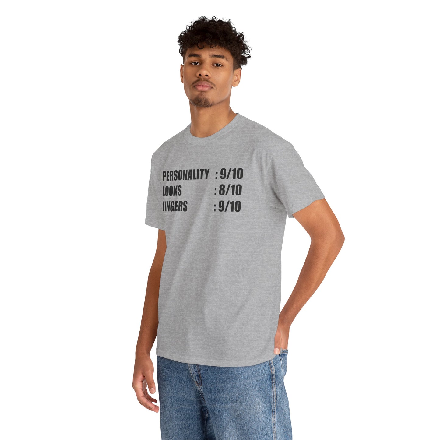 Personality, Looks, Fingers Count - Unisex Heavy Cotton Tee / Prosthetic Humor / One Leg / One Arm / Missing Fingers