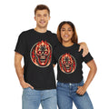 Flaming Fire Skull - Graphic Unisex Heavy Cotton Tee