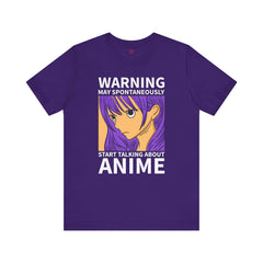 Funny Anime Talk Quote with Girl - Unisex Jersey Short Sleeve Tee