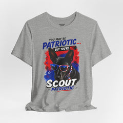 Personalized With Your Dogs Image and Name Patriotic Unisex Jersey Short Sleeve Tee