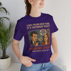 Vintage SNL Tee - Unisex Jersey Short Sleeve T-Shirt - Weekend Update Jane You Ignorant Slut Graphic Shirt