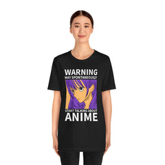 Funny Anime Talk Quote with Girl - Unisex Jersey Short Sleeve Tee